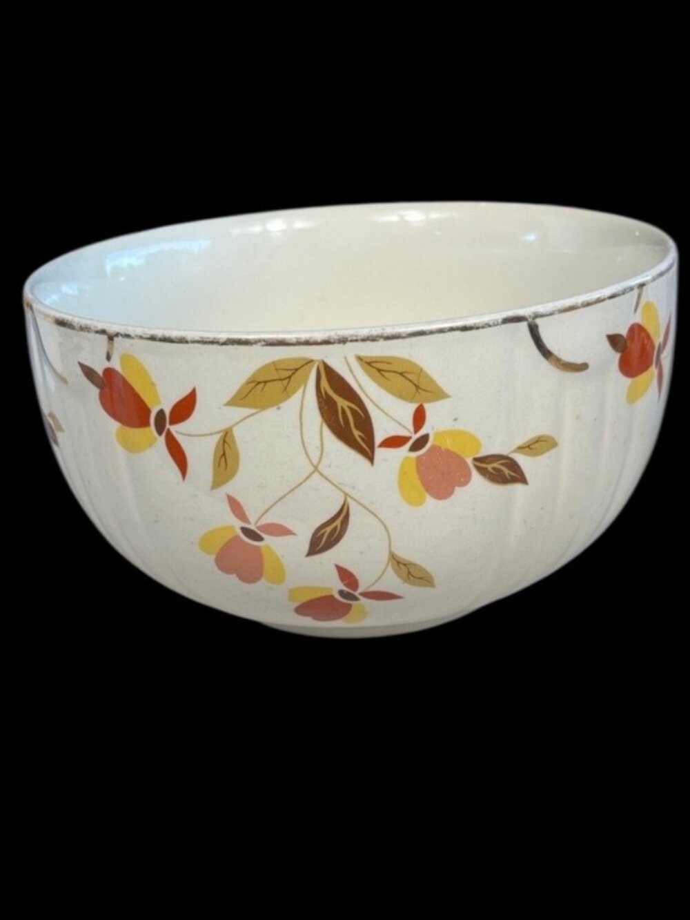Vintage Hall’s Superior Autumn Floral Mixing Serving Bowl Mary Dunbar 6 Inch